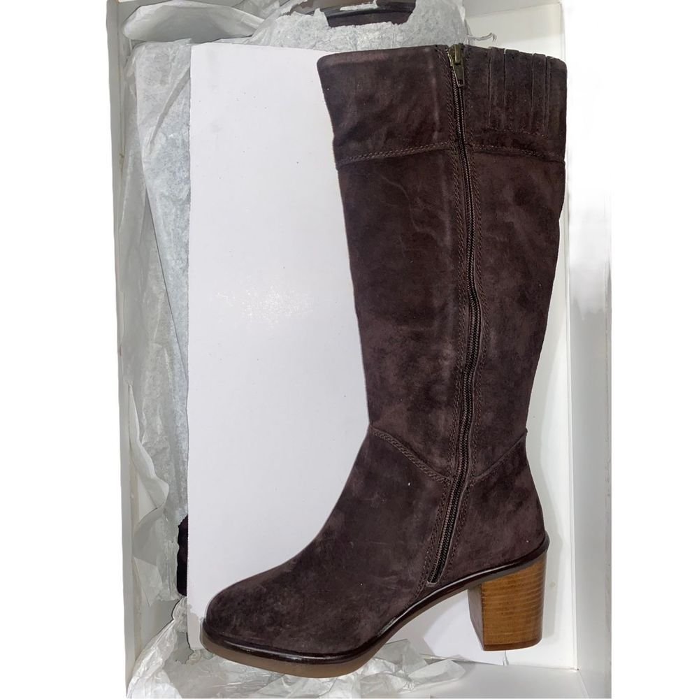 New Hush Puppies Saun Olivia Brown Boots 7.5 - Picture 7 of 12